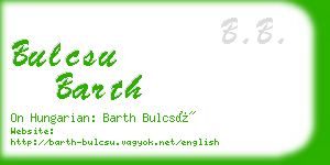 bulcsu barth business card